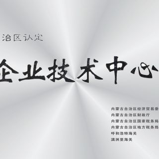 研發(fā)中心被自治區(qū)認定為企業(yè)技術中心